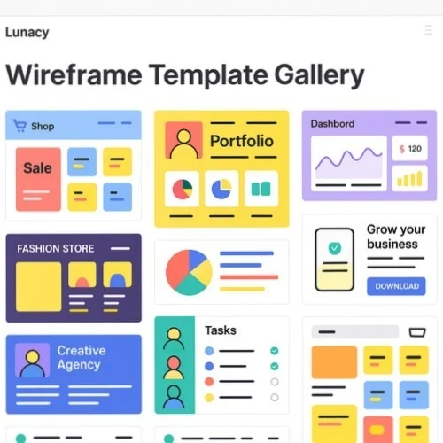 High Fidelity Wireframe Templates