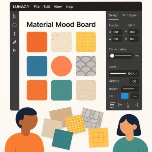 Material mood board creation