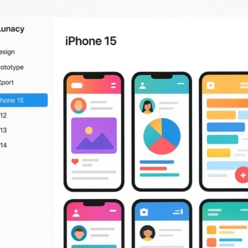 iPhone 16 device selection in Lunacy