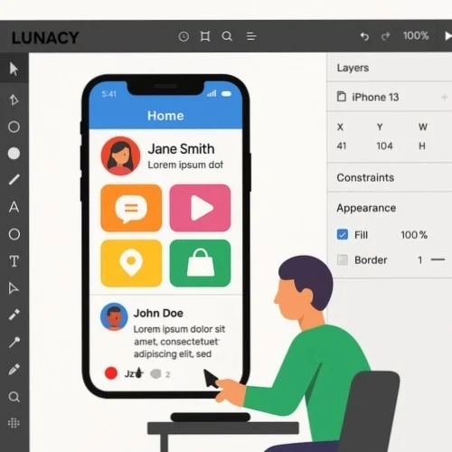 Lunacy iPhone Screen Mockup Creator
