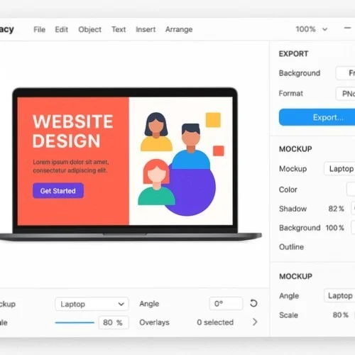 Device mockup customization with export