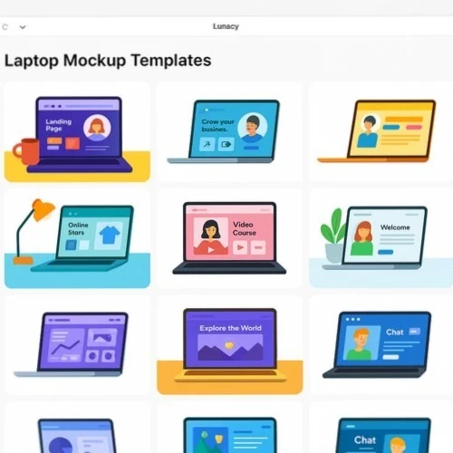 Device mockup template library