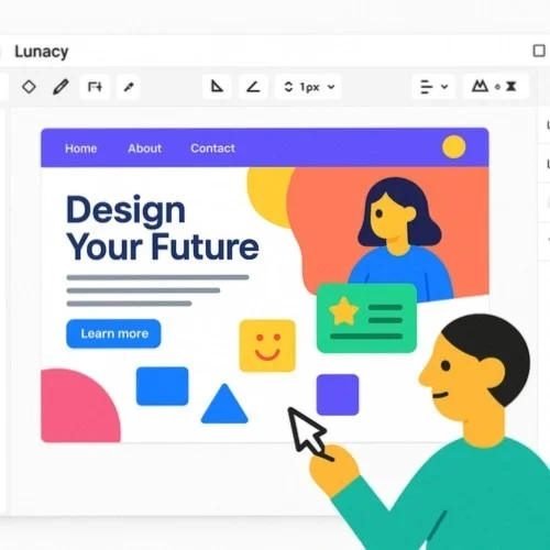 Lunacy Low Fidelity Wireframe Tool Interface