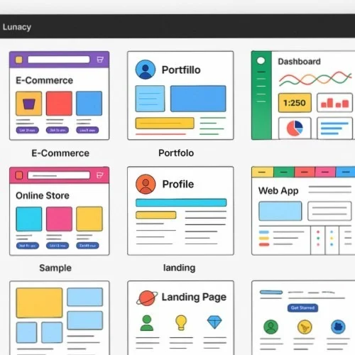 Lunacy wireframe component library