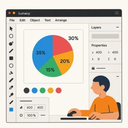 Lunacy Pie Chart Creator Interface
