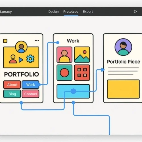 Interactive portfolio prototyping