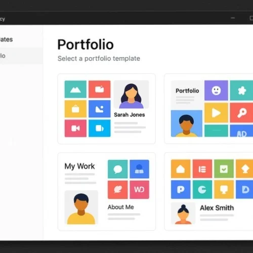 Portfolio templates in Lunacy