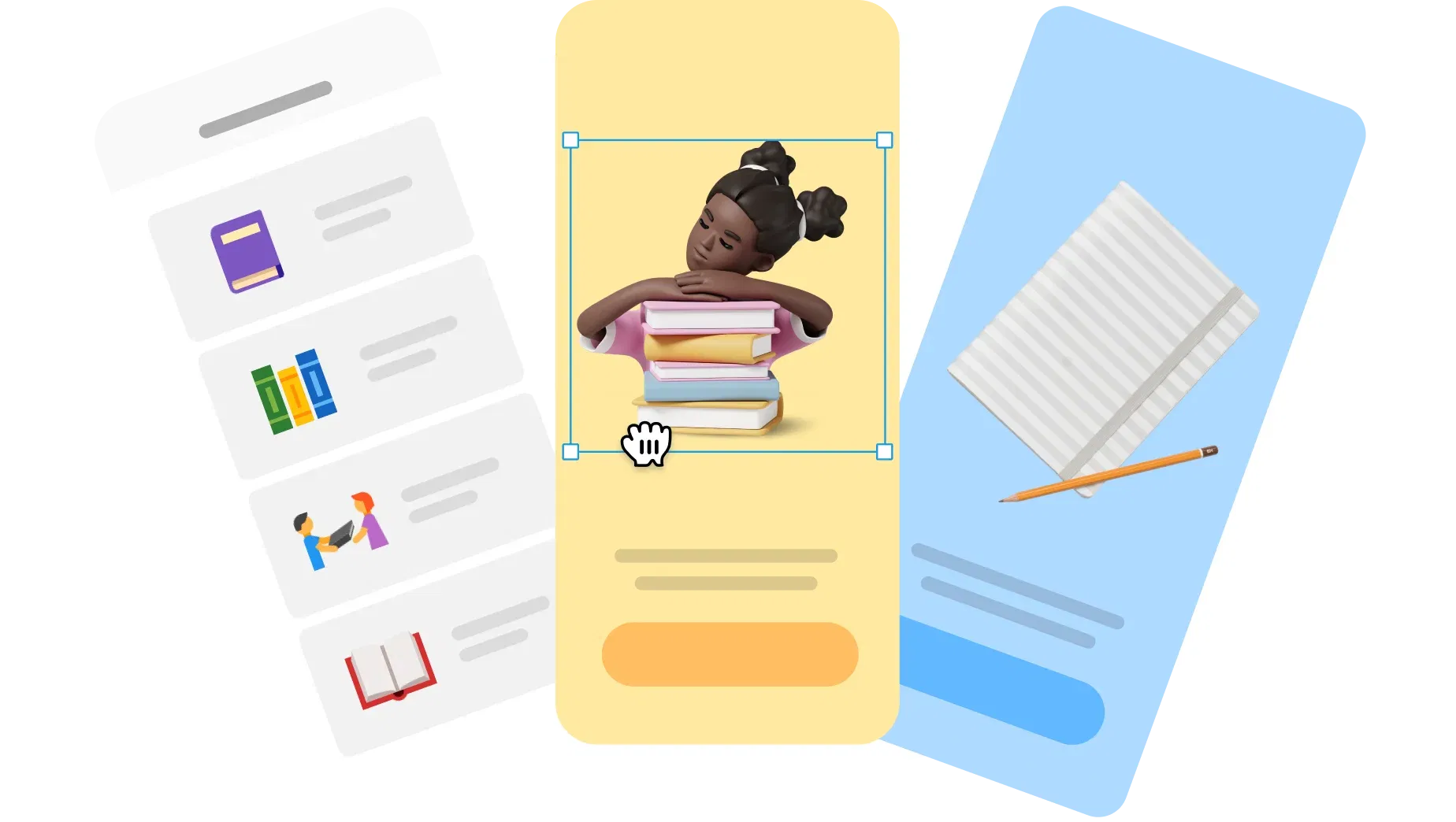 Mobile application design in Lunacy
