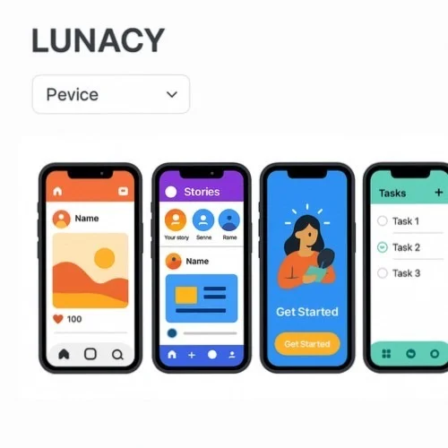 Mobile UI design tools in Lunacy