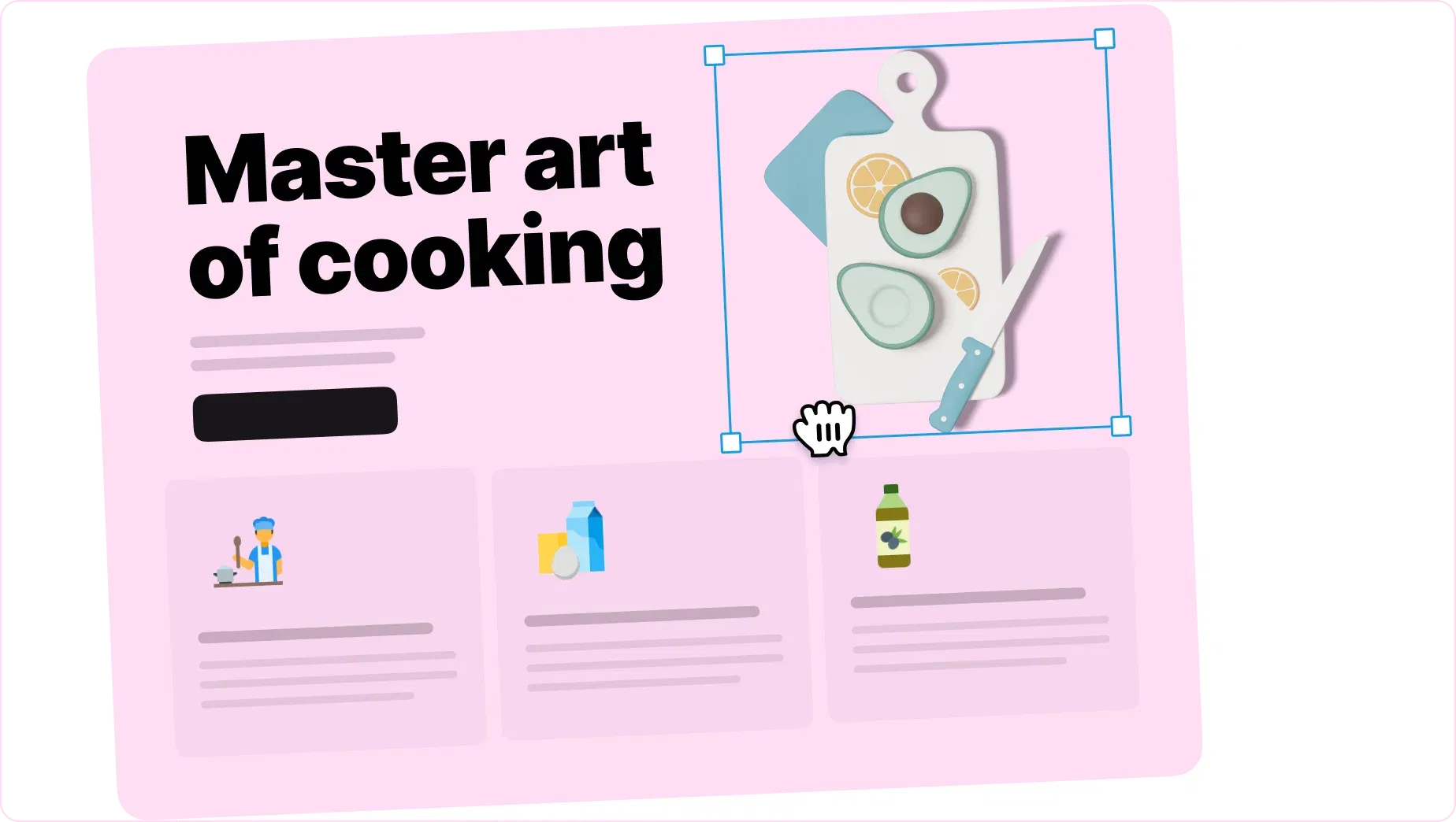 website mockup design in Lunacy