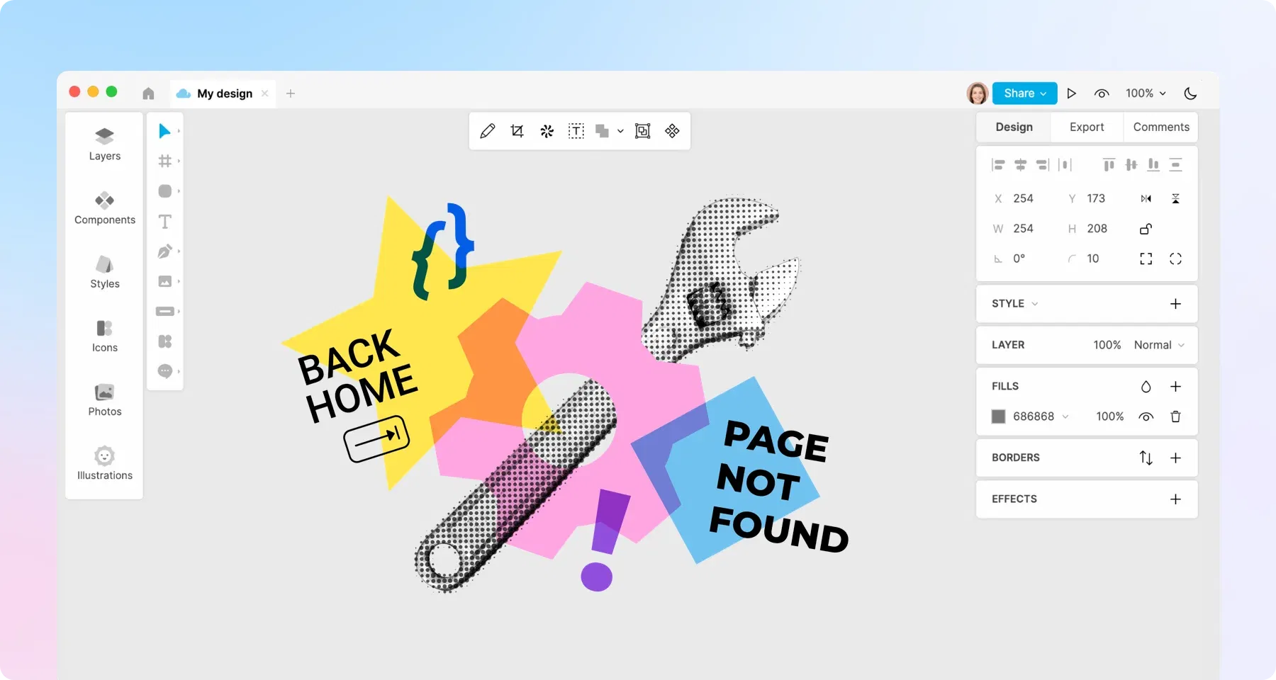 Logo design in Lunacy