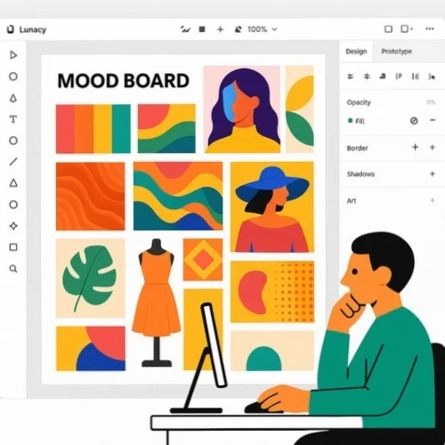Lunacy Mood Board Creator Interface