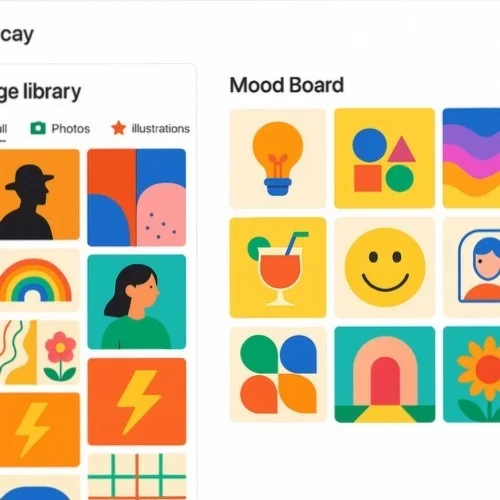 Lunacy mood board elements library