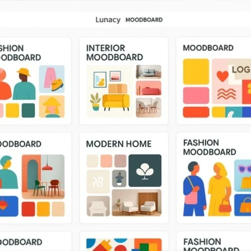 Moodboard templates in Lunacy