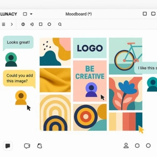 Real-time moodboard collaboration in Lunacy