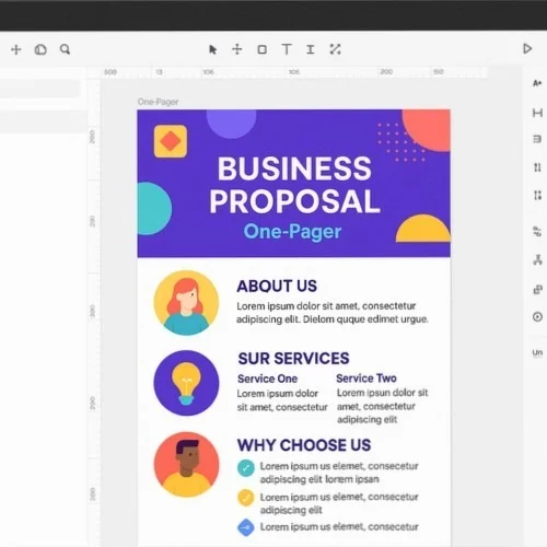 One pager layout tools in Lunacy