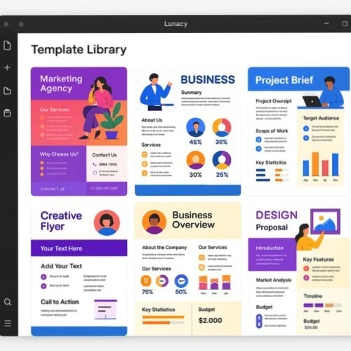 Graphic assets for one pagers