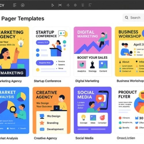 One pager templates in Lunacy