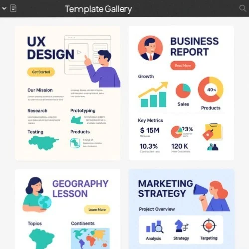 One pager templates and graphics library