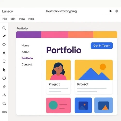 Interactive portfolio features