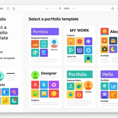 Portfolio templates in Lunacy