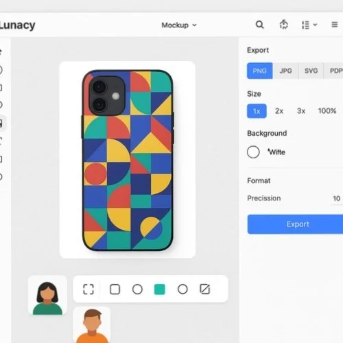 Phone case mockup customization workflow