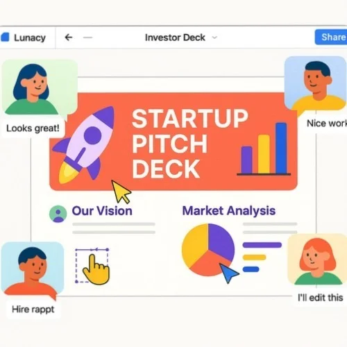 Collaborative pitch deck workflow