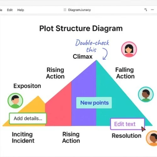 Customizable story structure visualization
