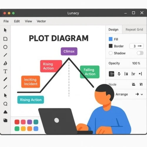 Lunacy Plot Diagram Template