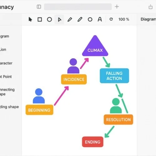 Professional plot diagram tools interface