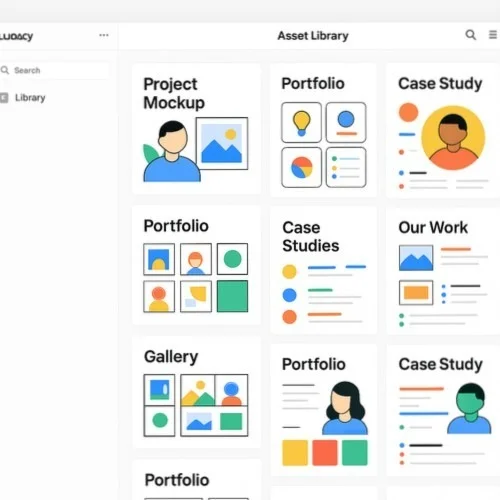 Portfolio design assets in Lunacy