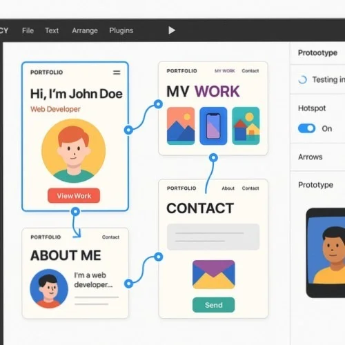 Interactive portfolio prototyping