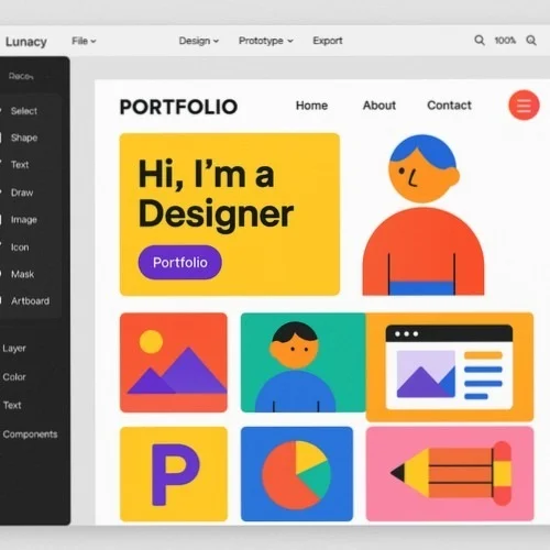 Portfolio website design tools
