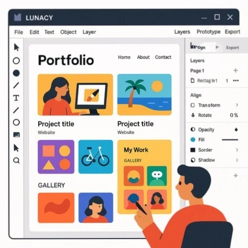 Lunacy Portfolio Website Design Tool