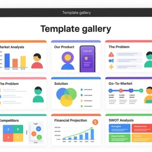 Built-in graphics for pitch decks