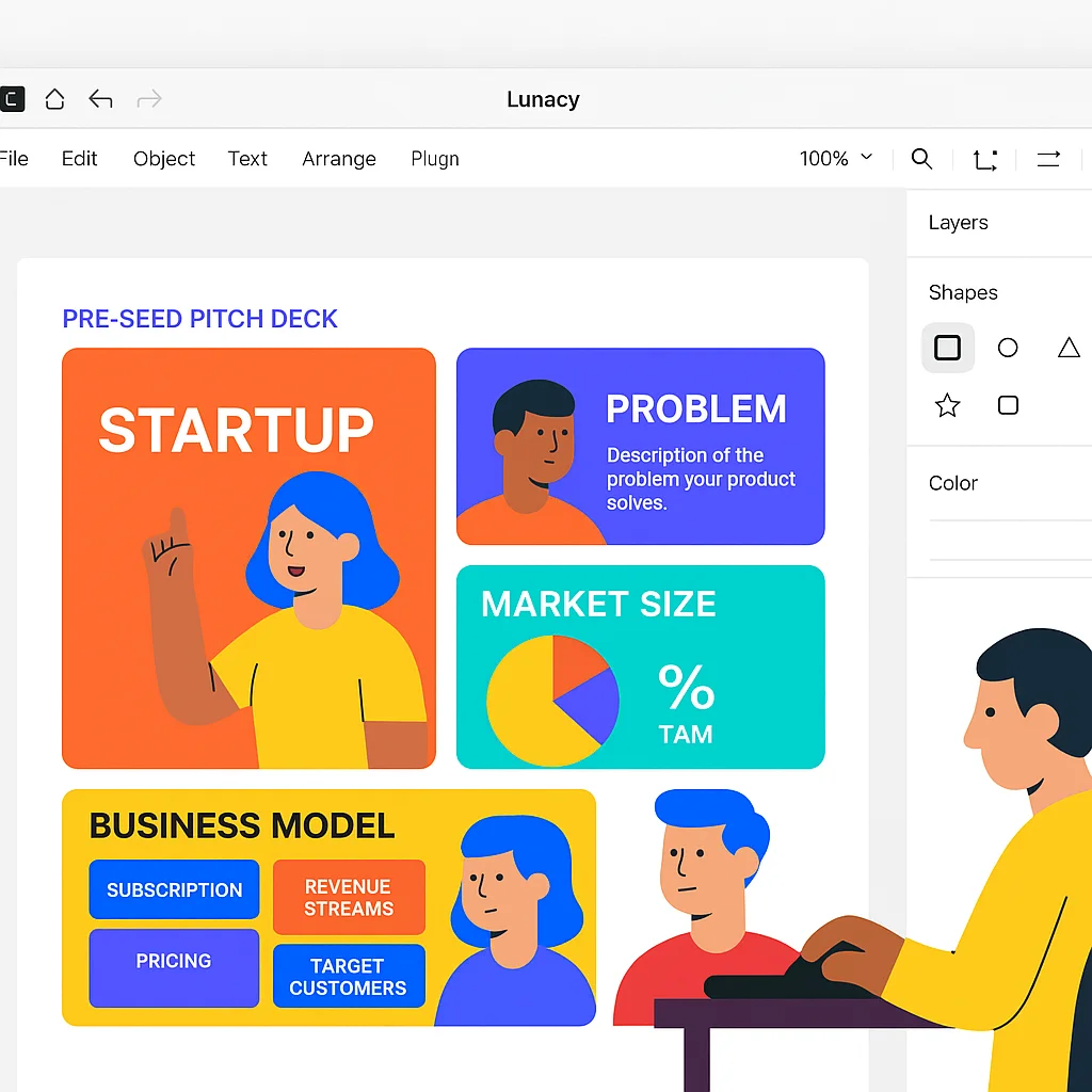 Pre Seed Pitch Deck Creator Design Investor Ready Pitch Decks with Lunacy