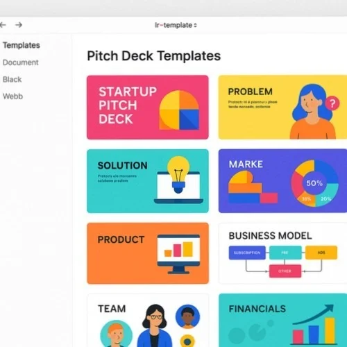 Pre-seed pitch deck templates in Lunacy