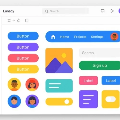 UI/UX design tools in Lunacy