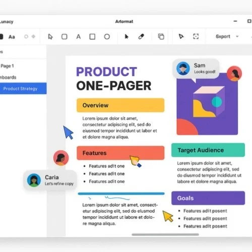 Collaborative product one pager design
