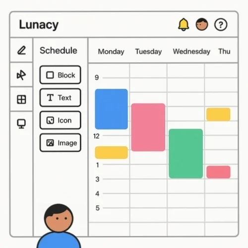 Schedule block creation with auto layout