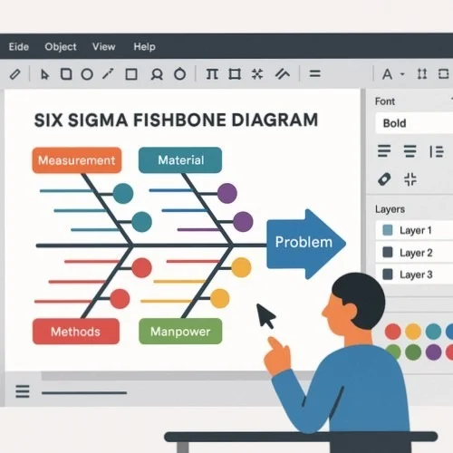 Six Sigma Fishbone Diagram in Lunacy Software