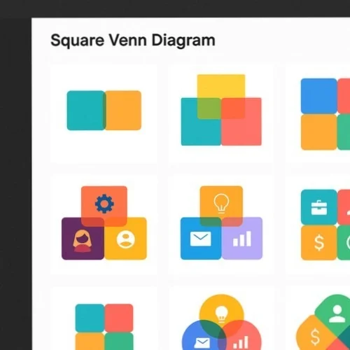 Square Venn Diagram Templates