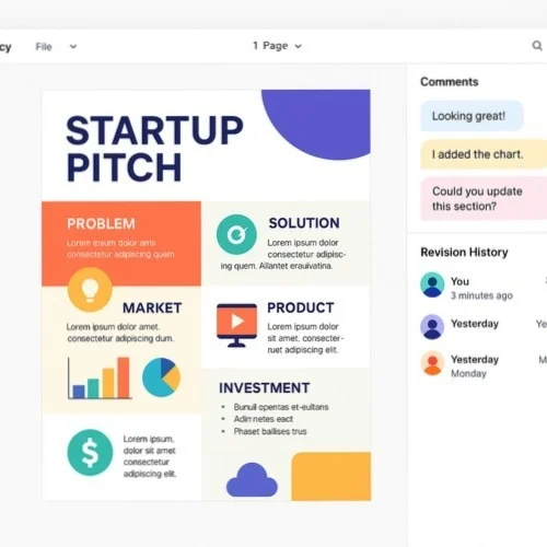 Collaborative pitch development workflow