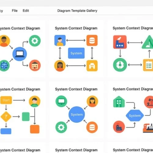 System context diagram templates in Lunacy