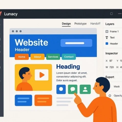 Lunacy UI Design Tools Interface