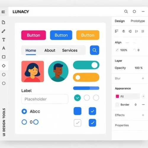 Professional UI design tools in Lunacy