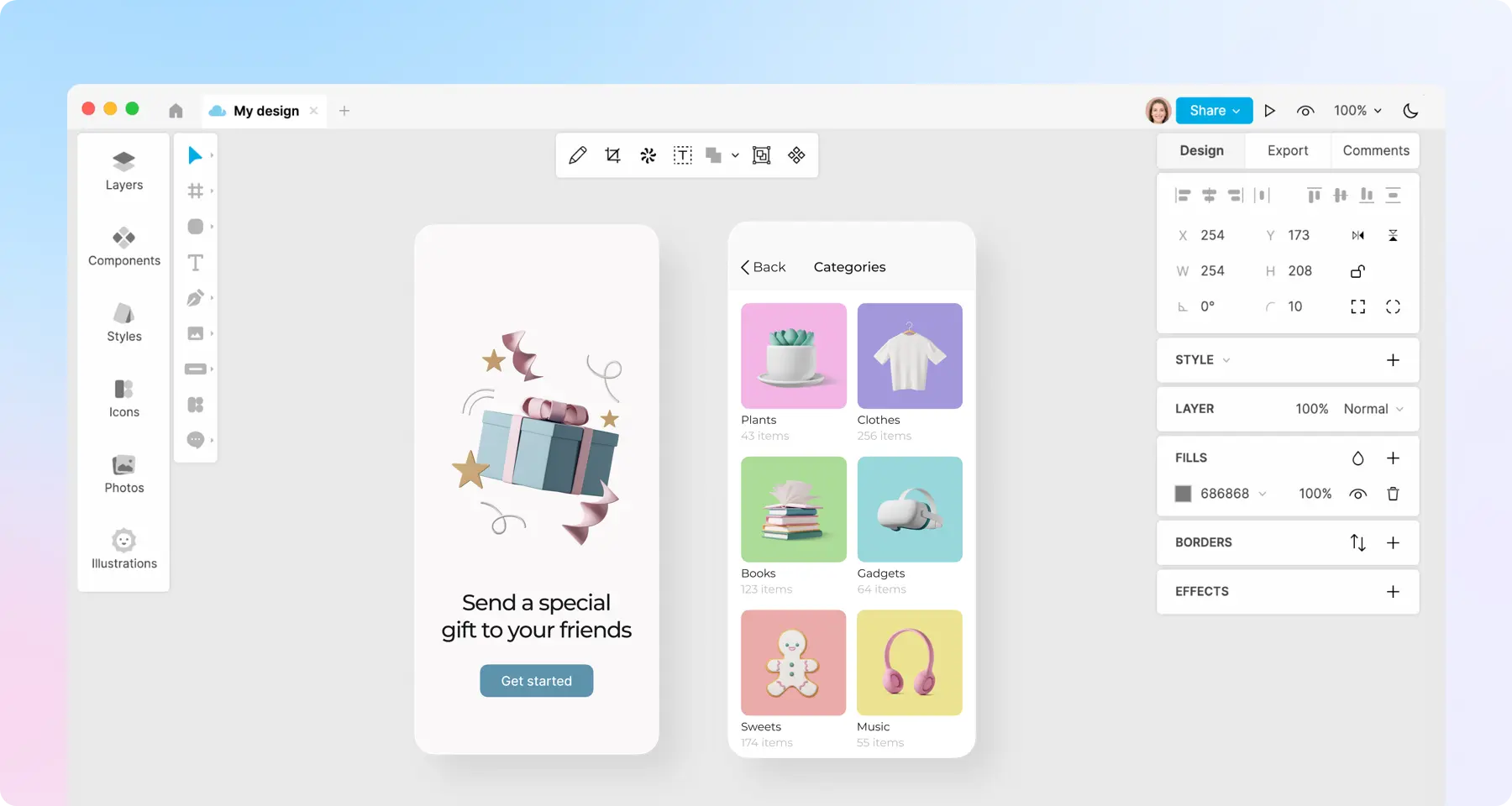wireframe in Lunacy