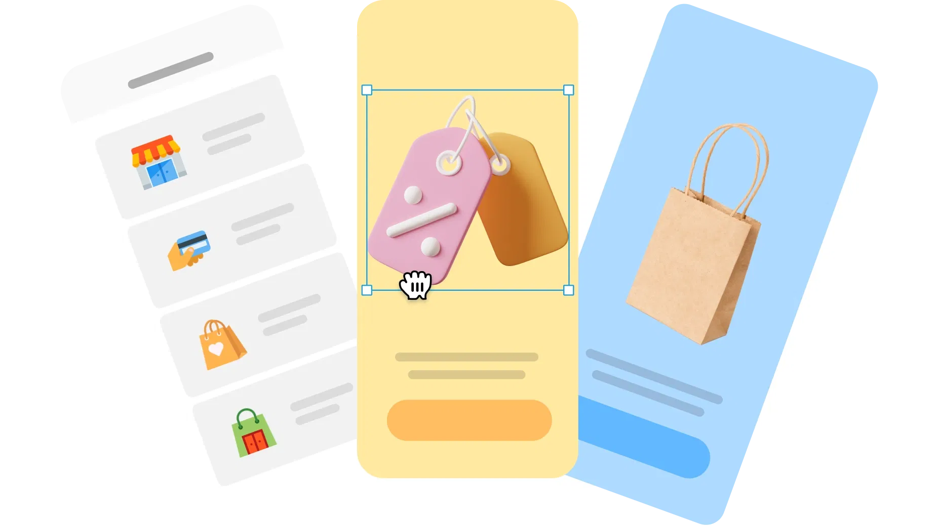 mobile app UI in Lunacy