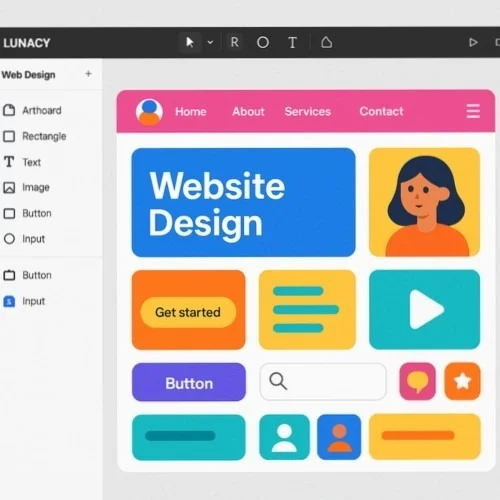 Web UI design tools in Lunacy