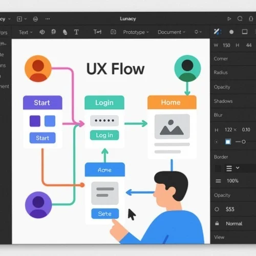 Lunacy User Flow Design Software